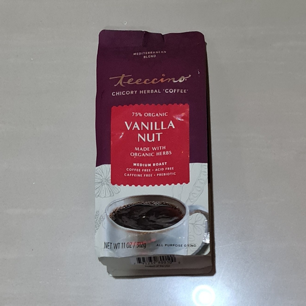

Kopi Teeccino Chirory Herbal Coffee Vanilla Nut Medium Roast 312 Gram
