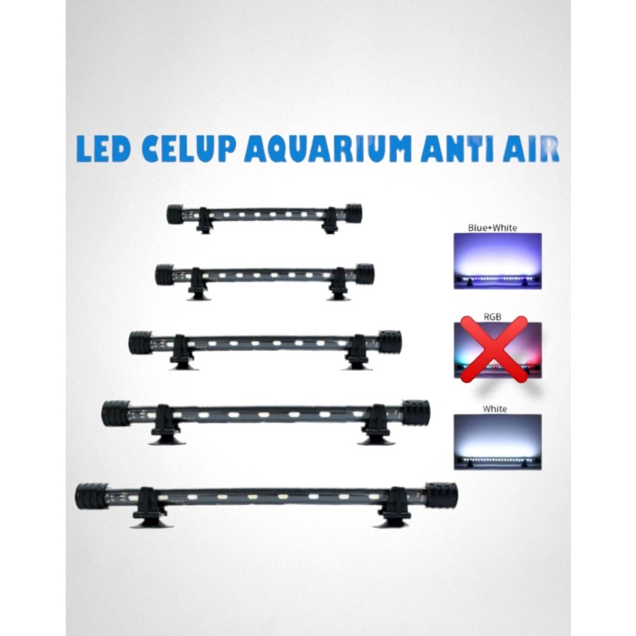 LAMPU CELUP LED AQUARIUM AQUASCAPE 20/30/40/50/60/80cm LAMPU LED AQUARIUM AQUASCAPE