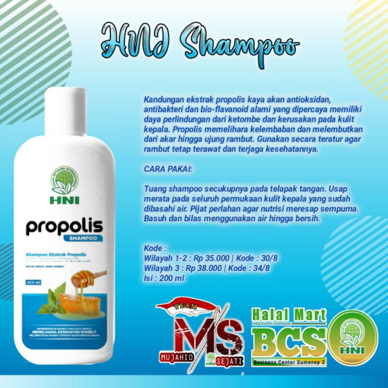 HNI SHAMPOO | EKSTRAK PROPOLIS
