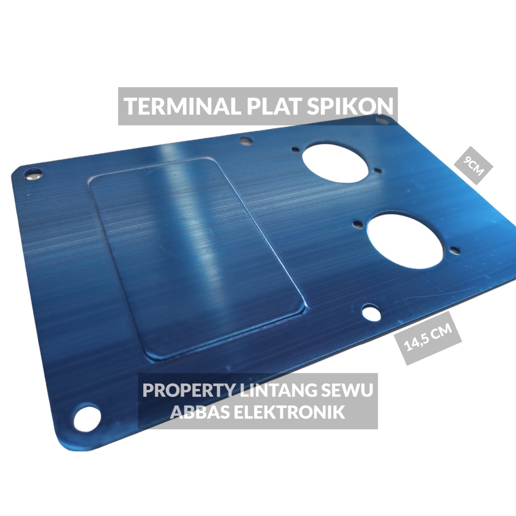 PLAT DUDUKAN TERMINAL SPIKON SPEAKON DUA LUBANG