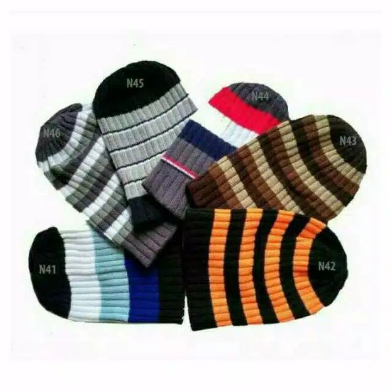 Topi kupluk Anak & Dewasa Motif Salur
