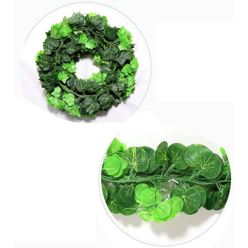 (12PCS) Daun Rambat AL90 2Warna 2,3m Anggur Lotus Ivy Artificial Wedding Decoration