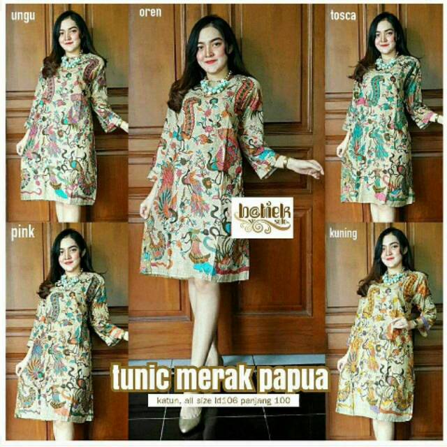 Batik Dress Tunic Merak PAPUA