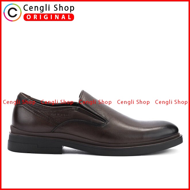 SEPATU PANTOFEL KULIT ANDREW PRIA ORIGINAL FORMAL ASLI COKLAT ANM04