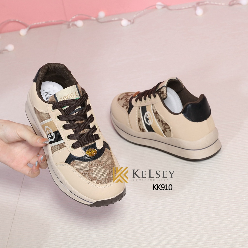 Kelsey Sepatu Sneakers  Wanita  Import KK910