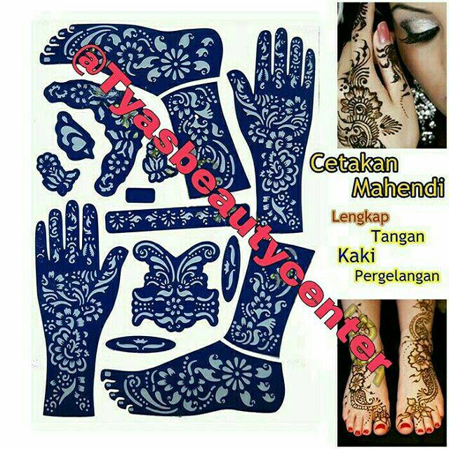 Cara Memakai Cetakan Henna Tangan gambar henna tangan 