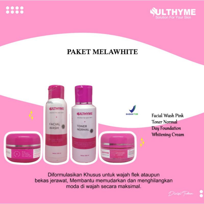 Paket Melawhite Ulthyme / paket flek