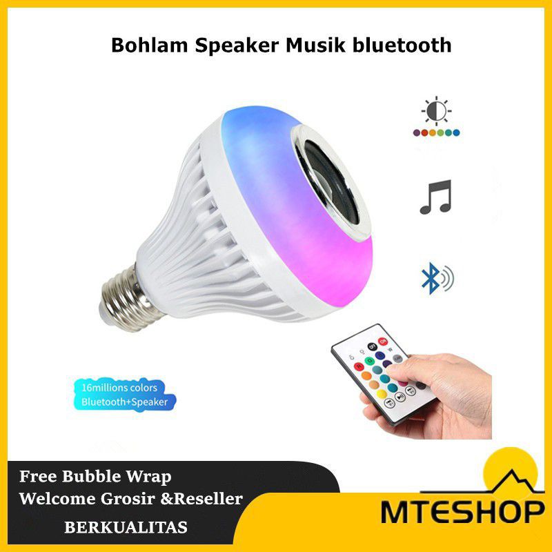 Bohlam Speaker Musik Bluetooth 2 in 1 - Lampu Speaker LED - PL888