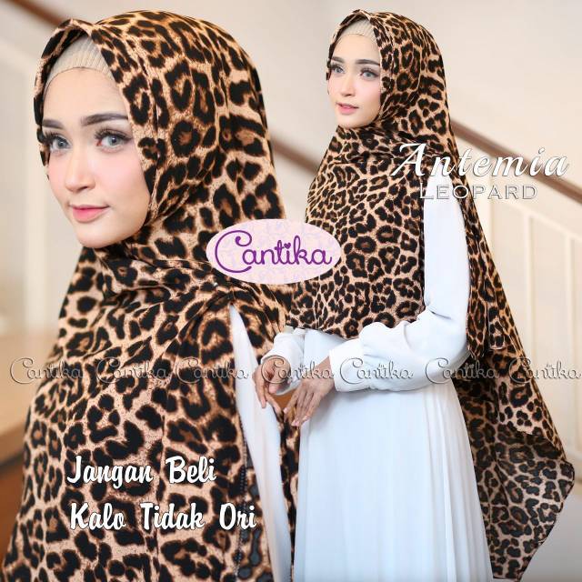 Khimar motif macan / khimar cleopart