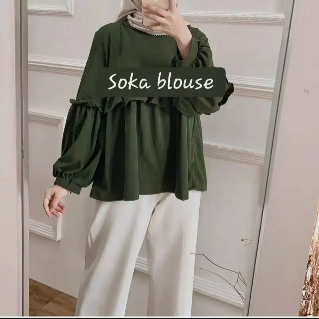 Blouse SOKA Outer/baju atasan wanita/ blouse wanita/ blus