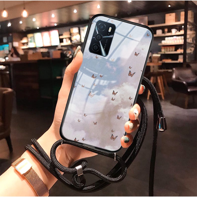 GK37 - Softcase Glass + Tali OPPO A16 A15 A1K A31 A37 A39 A57 A3S A5 2020 A92 A53 A74 A5S A12 A11K A