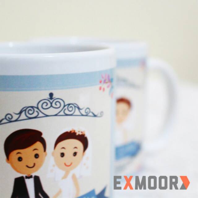 Mug Couple Bride &amp; Groom 3 Kado Pernikahan