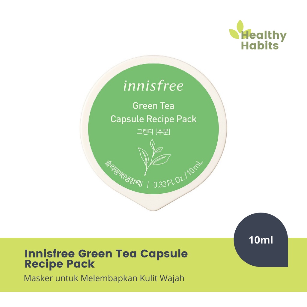 Innisfree Green Tea Capsule Recipe Pack (10ml) - Masker Wajah