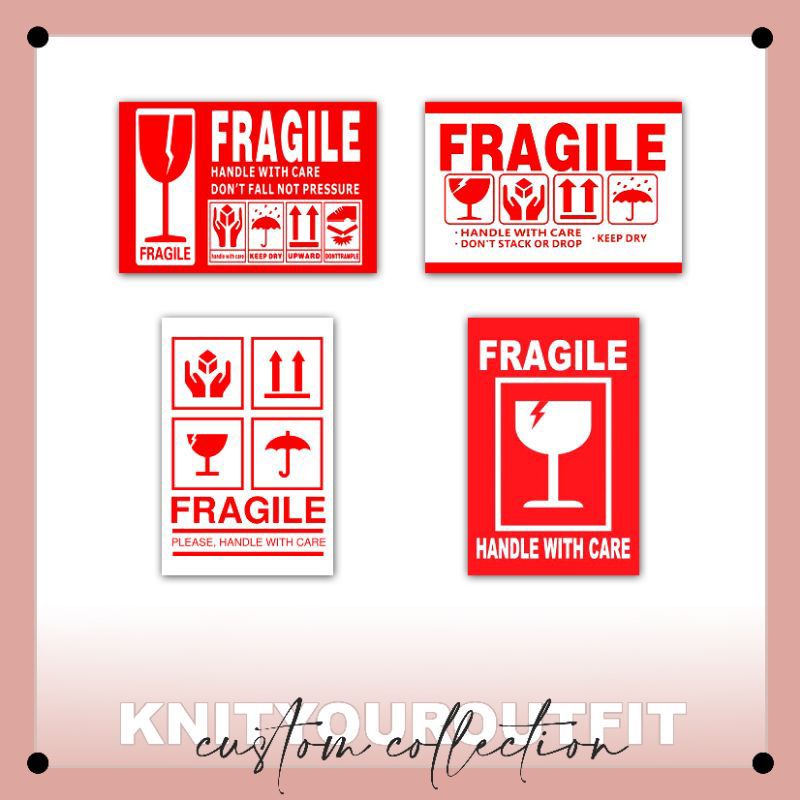 

sticker fragile / sticker packing barang pecah belah / sticker cromo fragile