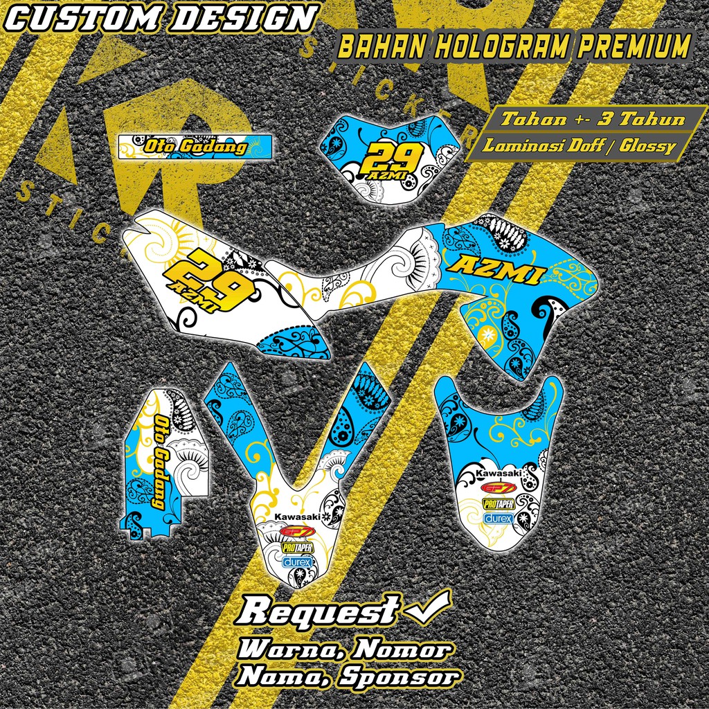 Decal hologram fullbody KLX BF stiker hologram klx stiker klx