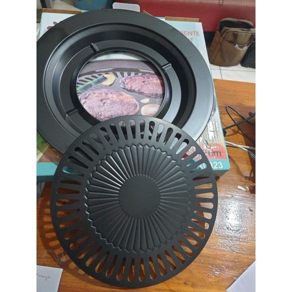 Smokeless Grill BBQ Omicko 32cm. Panggangan Anti Lengket