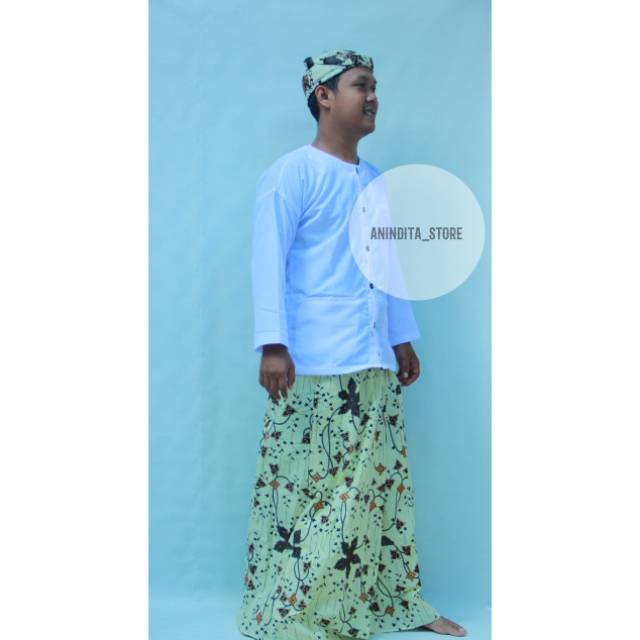 Celana sarung + iket + baju kampret (satu paket)