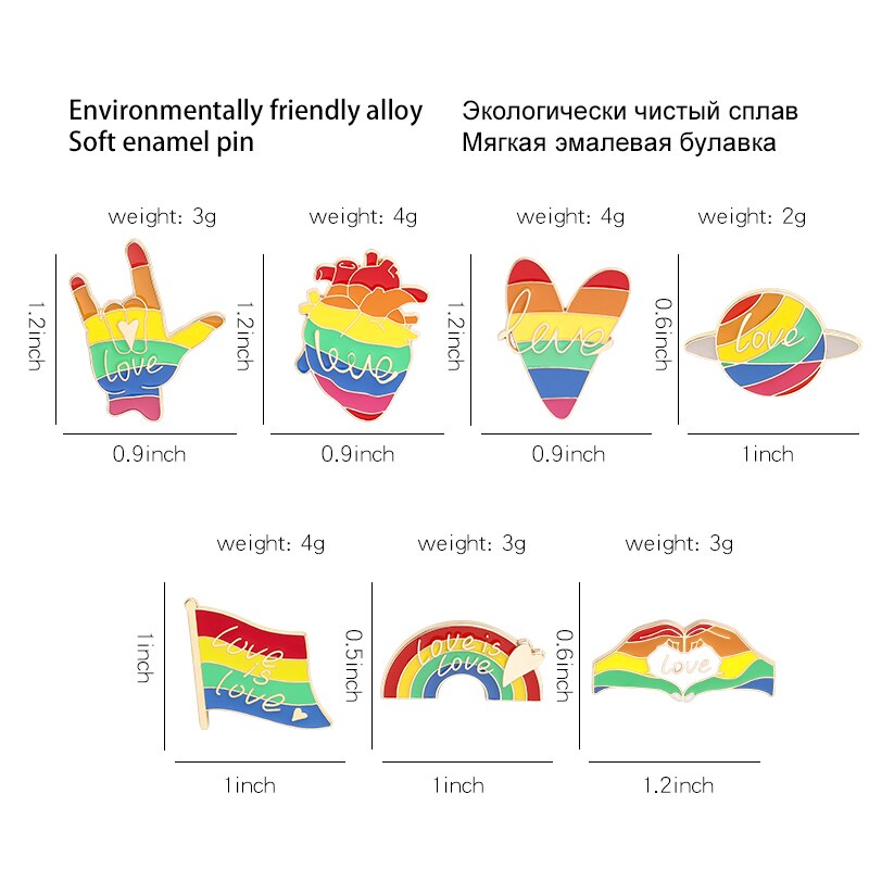 Bros Pin Enamel Desain Bendera Pelangi Untuk Hadiah Teman