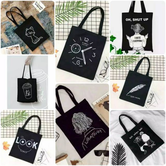 (RESLETING)TOTE BAG MURAH KPOP-TAS TOTE MURAH-PRIA WANITA-TAS MURAH-TOTE BAG