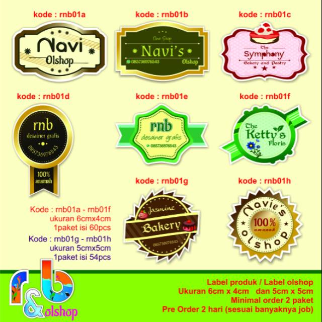 

Label nama produk / stiker label olshop