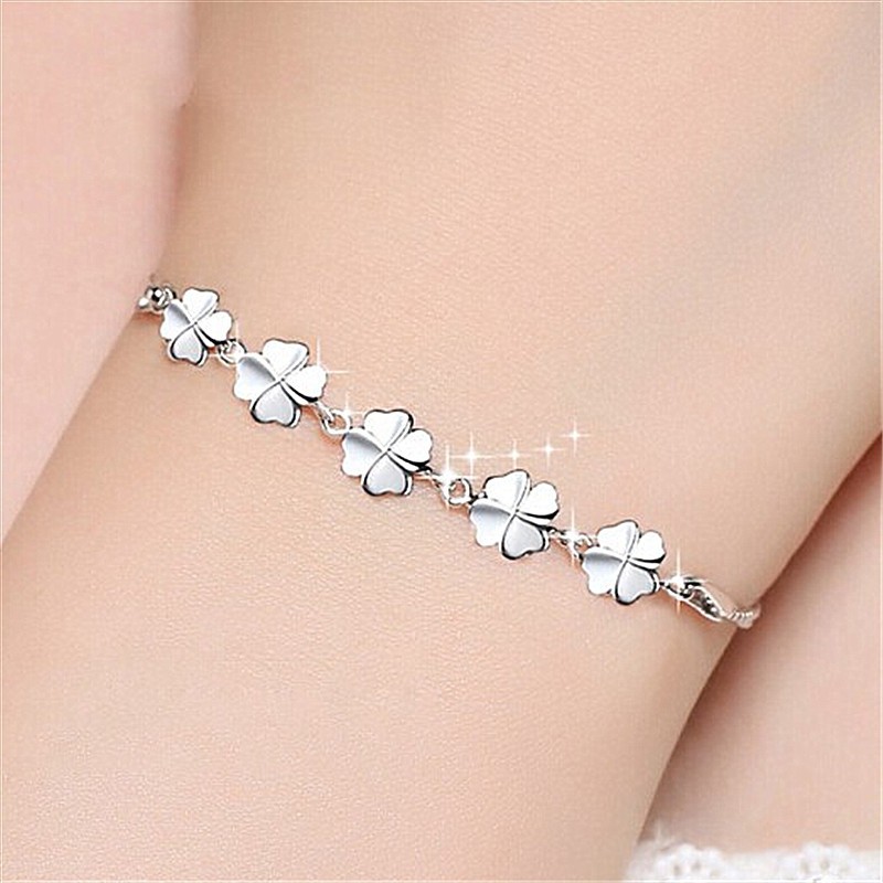 Gelang Perak Asli / Bracelet S925 / Sterling Silver /Wanita Korea Unik bracelet / Charm Gelang pria & Wanita / Gelang Couple / Gelang TitaniumA6-8