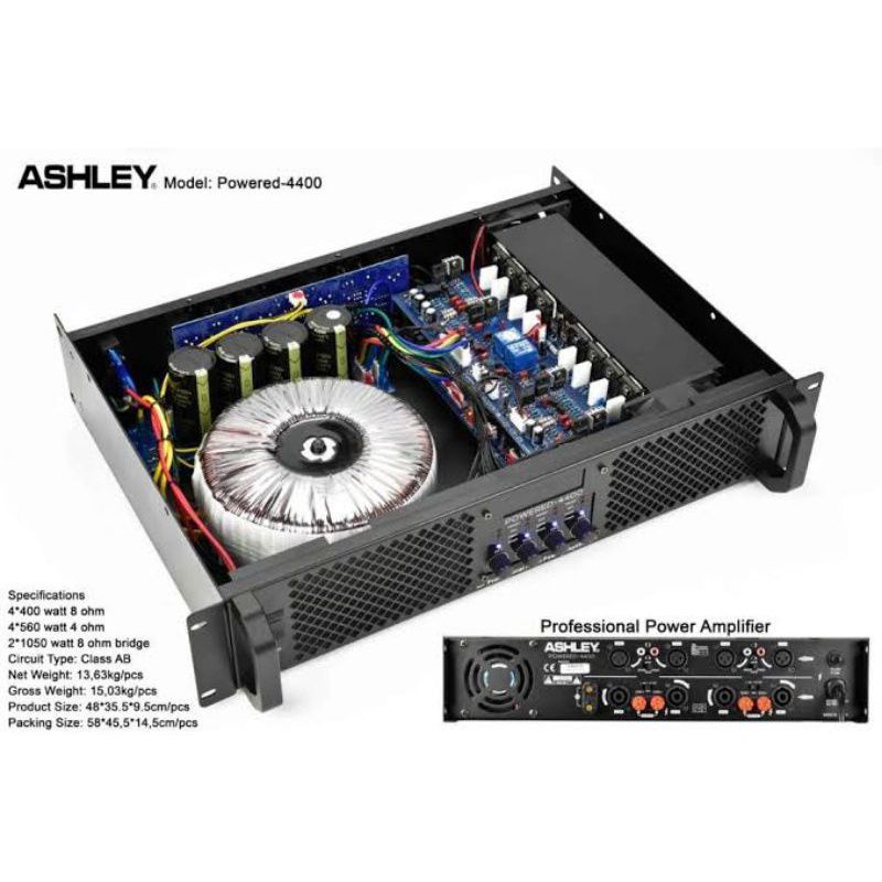 Power Amplifier ASHLEY Powered 4400 Original TERBAIK