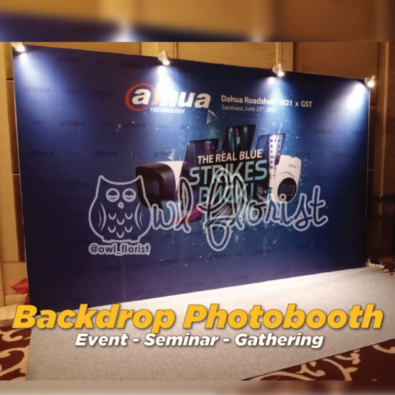 Sewa Backdrop Photobooth Panggung Acara Surabaya Event Seminar Gathering Jasa Roadshow Lauching | Ow
