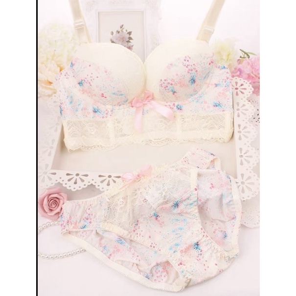 Limited!!(BS41A) Bra Set korean style / Pakaian dalam wanita / Busa push up Bra dengan panty