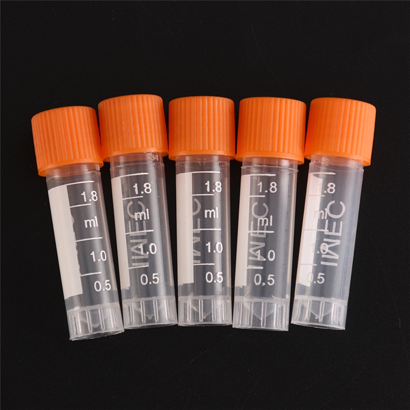 {LUCKID}20pcs 1.8ml screw capsule bottles blending lab analyze centrifuge serum tubes