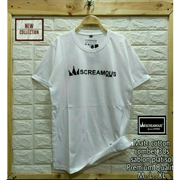Screamous Kaos Distro Lengan Pendek Cotton Combed 30s