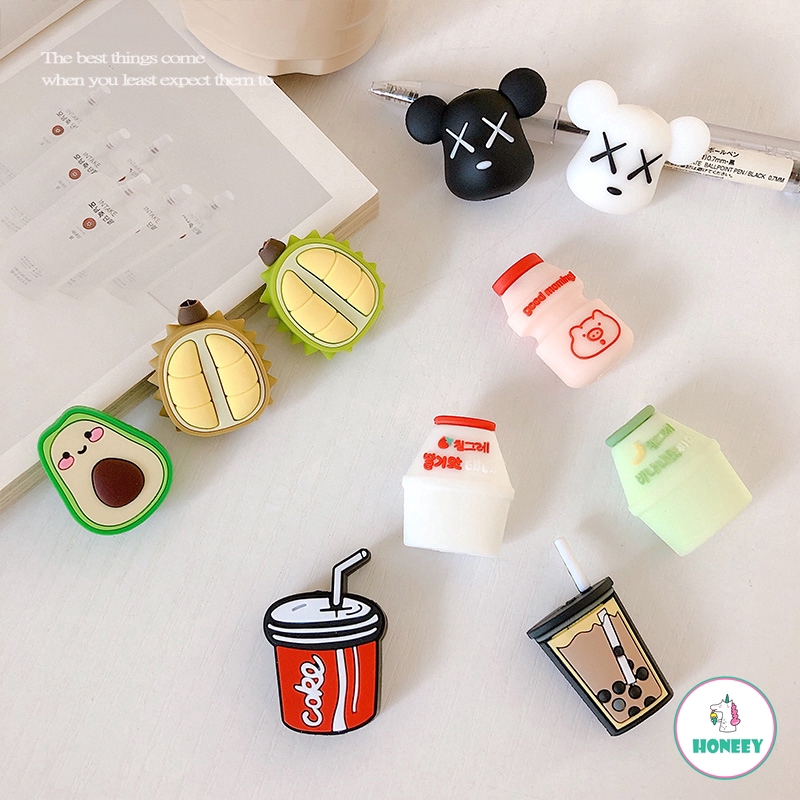 Cable Bite Funny Avocado Durian Fruit Kaws Cable Protector for iPhone Cord Wire Cable Winder Cable Accessory