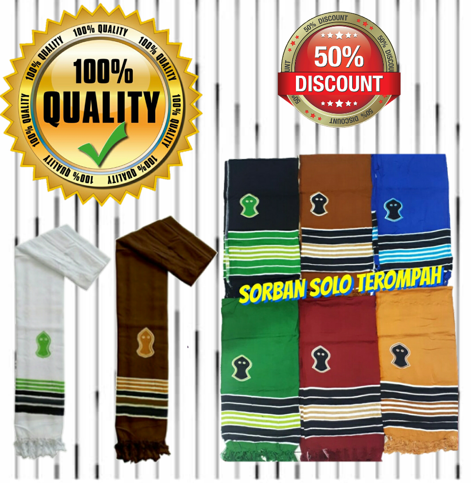 sorban rida solo sorban motif terompah original premium