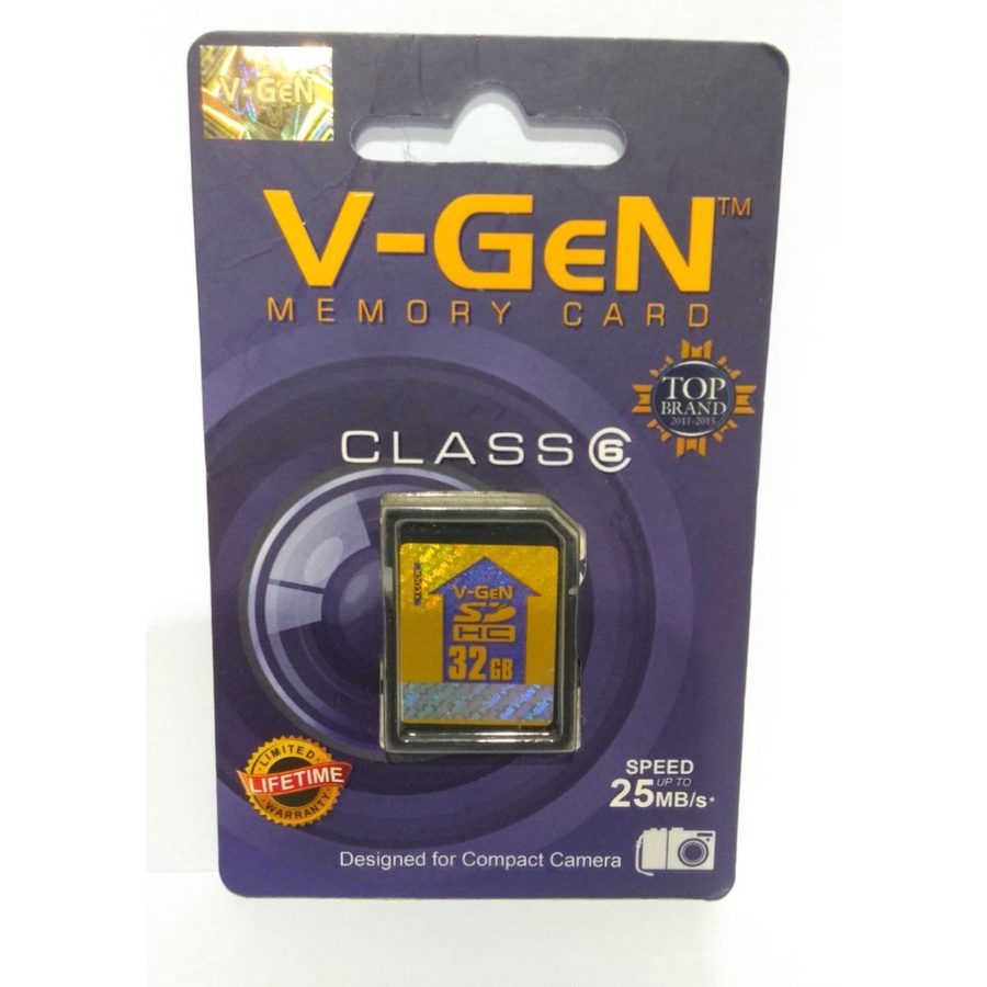 V-GEN MEMORY SD CARD SDHC Vgen 32GB Class 6