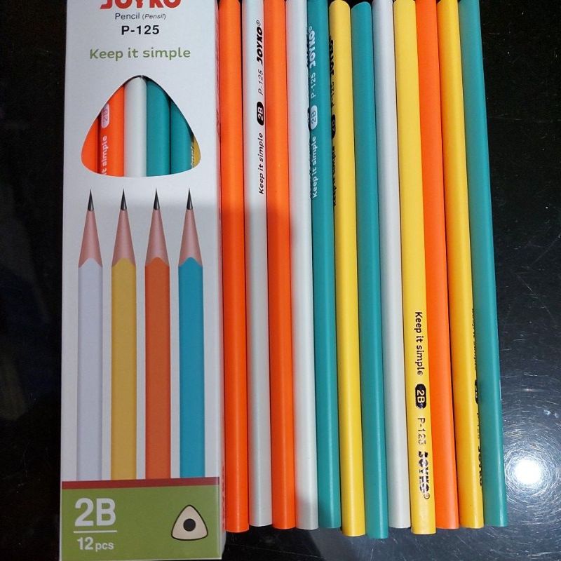 

4ds! Pencil P-125 2B Joyko( Tertera Harga 4 Lusin 48Pcs)