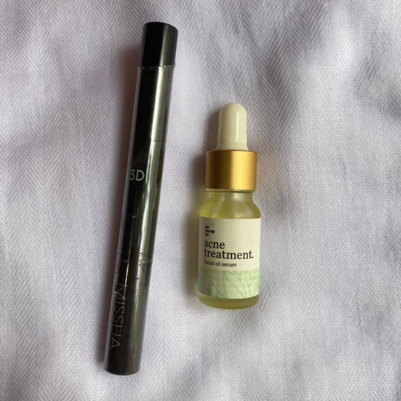 Preloved Skincare Bio Beauty Lab Acne Treatment + Missha 3D Mascara