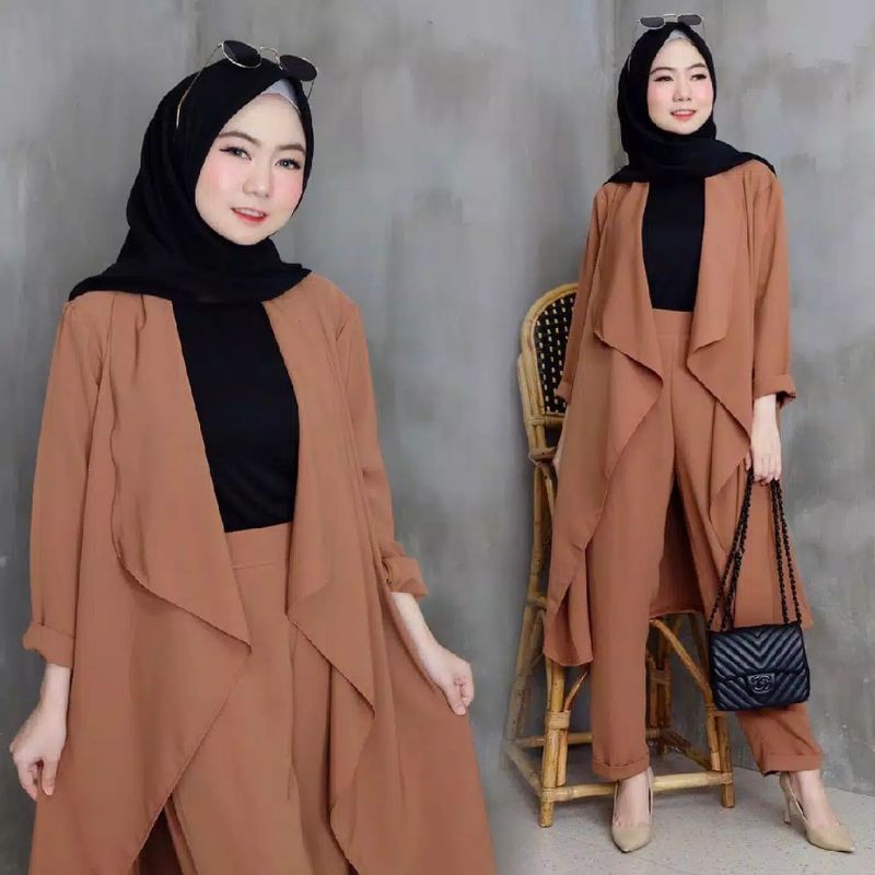 BAJU SETELAN KANTOR WANITA TERBARU JADE DAN CELANA (Murah)