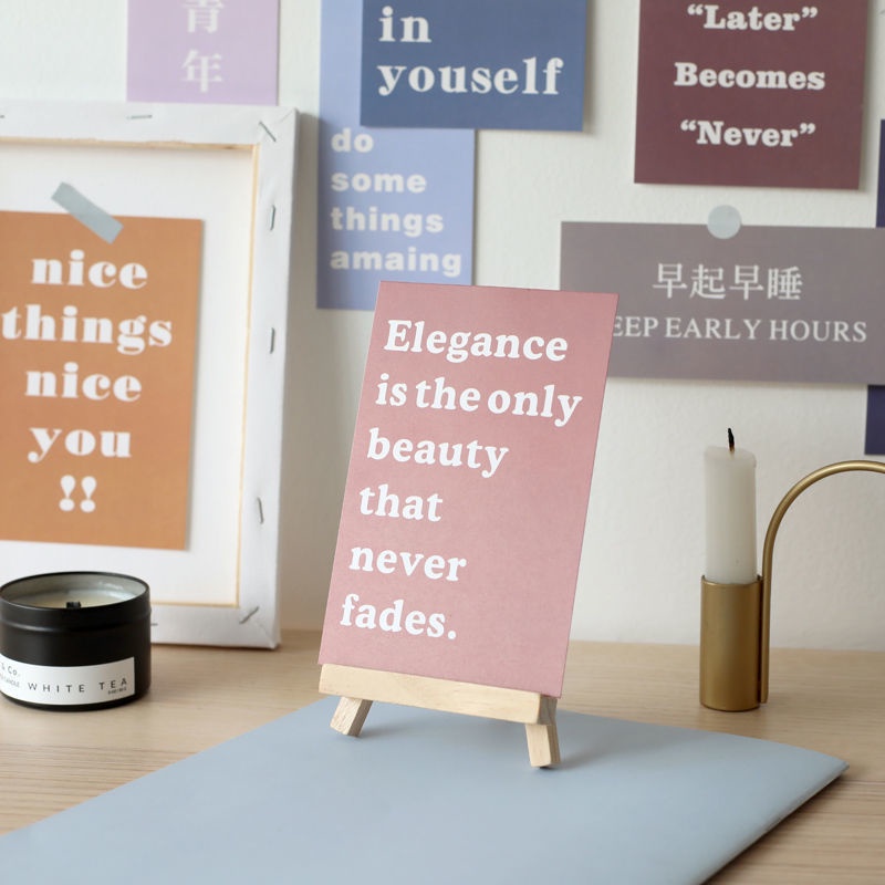 15 Pcs/Set IG Text Inspirational Decorative Card