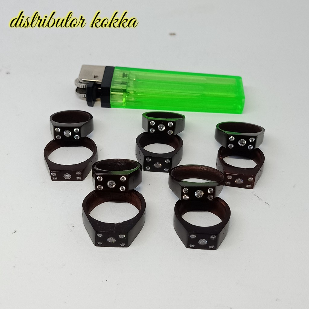 ( SUPER MURAH ) Paket hemat 10 pcs cincin kokka kaukah mata 5 hitam