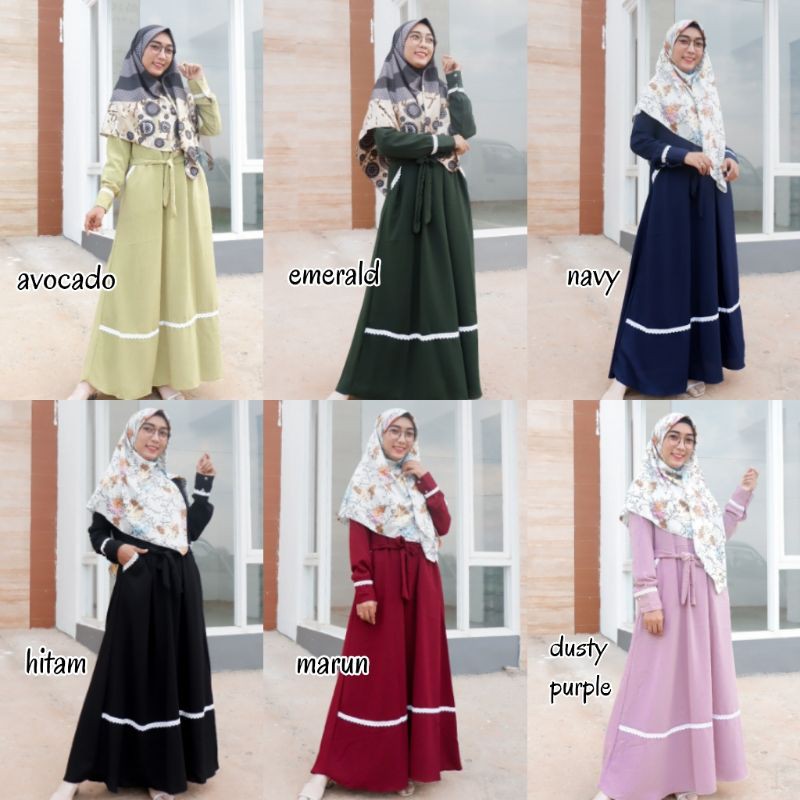 gamis wollycrepe zizeza