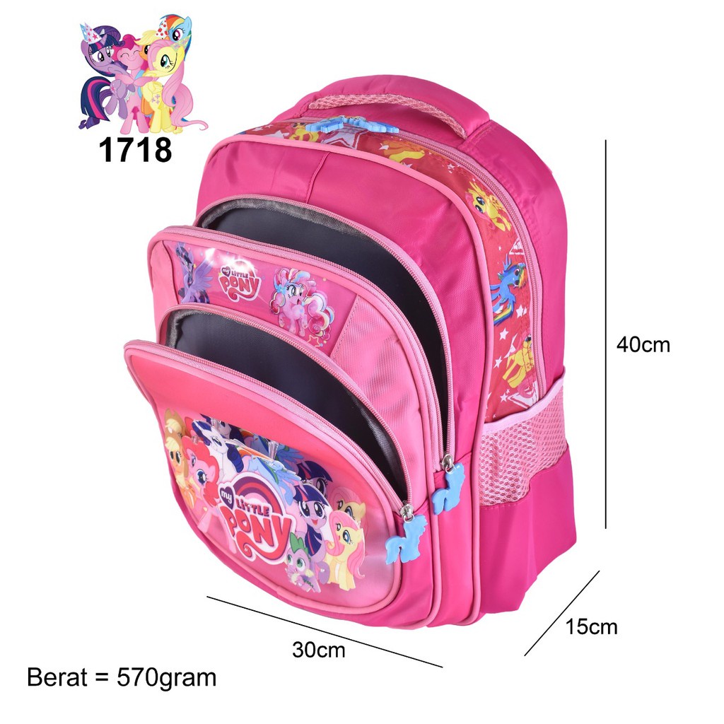 Tas Ransel SD Lampu Musik Dimensi tas frozen