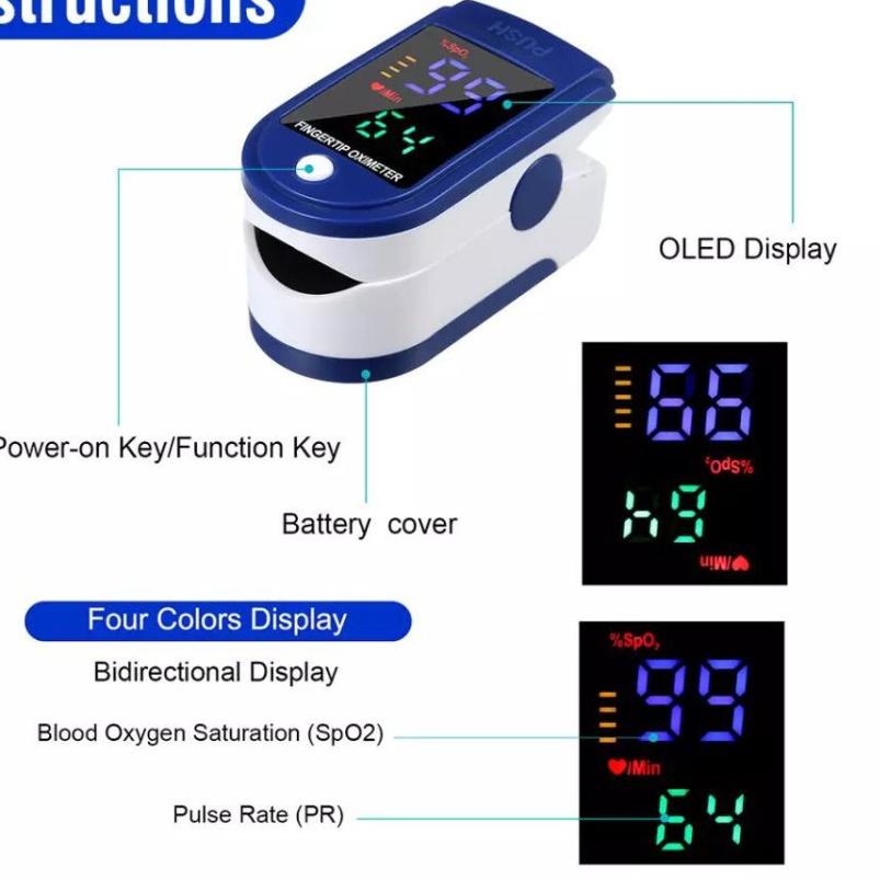 ♢ Alat Saturasi Oksigen Oximeter Pulse Oksimeter Flowmeter Oksigen LK88 Ukur Saturasi Oksigen Darah