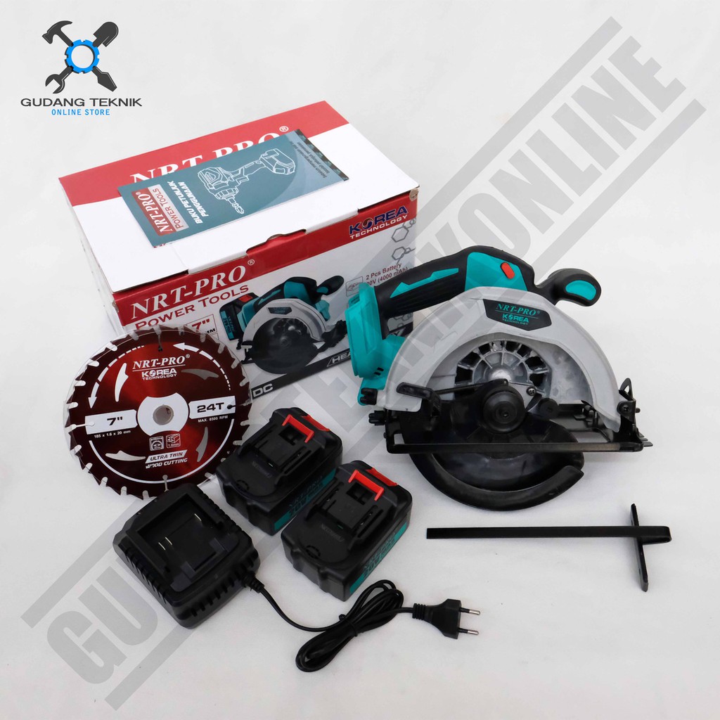 Mesin Circular Saw Cordless NRT CX-58 DC - Gergaji Kayu 7inch Cordless NRT CX-58DC