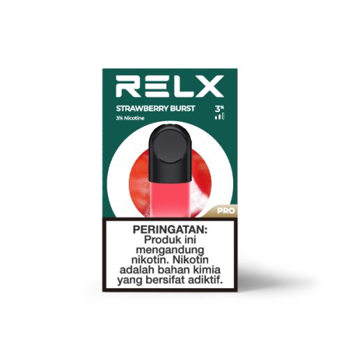 RELX Pod Pro - Strawberry Burst ∣1 Pack Isi 1 Pod ∣ Asil 100% Authentic