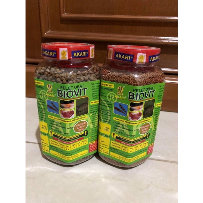 Akari Biovit Pelet Obat Biovit 350gr makanan ikan pakan