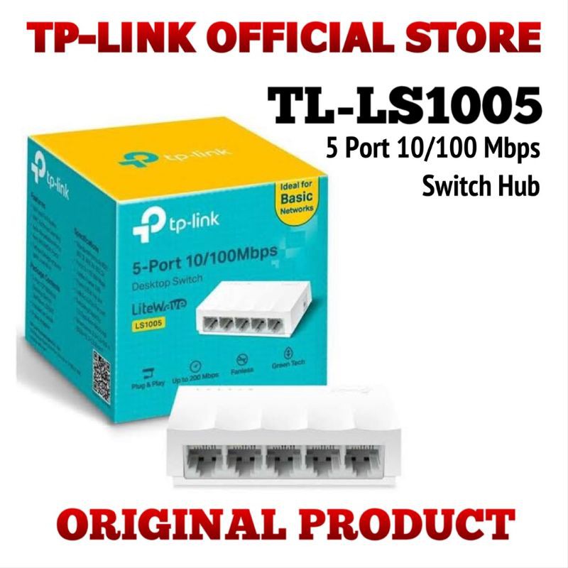 TP-LINK TL-LS1005D 5 Port 10/100 Mbps Switch Hub Garansi Resmi TP-Link Indonesia