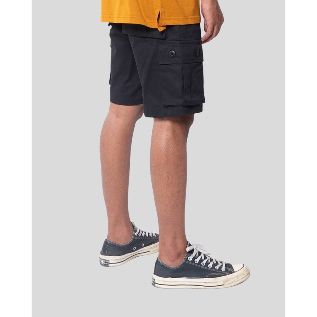 Relax Short Cargo Pants - Black