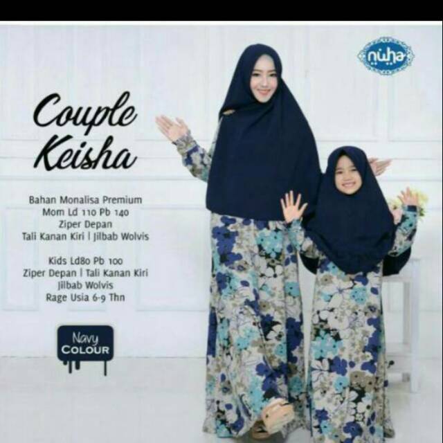 Couple anak dan ibu monalisa ori murah set hijab