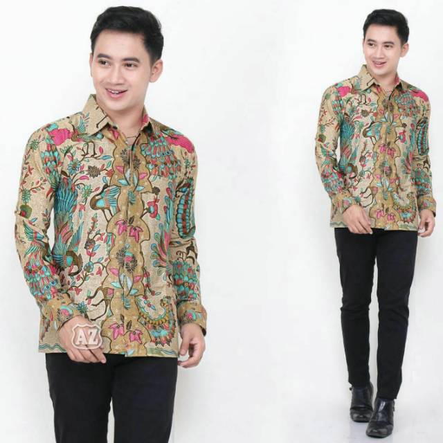 Kemeja Batik Lengan Panjang Ori Katun Super Halus. Limited Edition Fashion Pria Dewasa SIZE M L XL XXL JUMBO SERAGAM SEKOLAH KANTOR KONDANGAN LAKI LAKI REMAJA DEWASA PAKAIAN TRADISIONAL JAWA