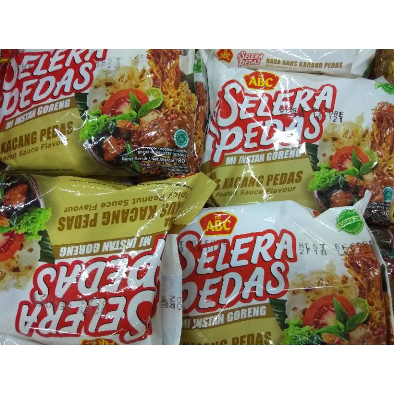 Mie ABC Selera Pedas Rasa Saus Kacang Pedas 80 Gram