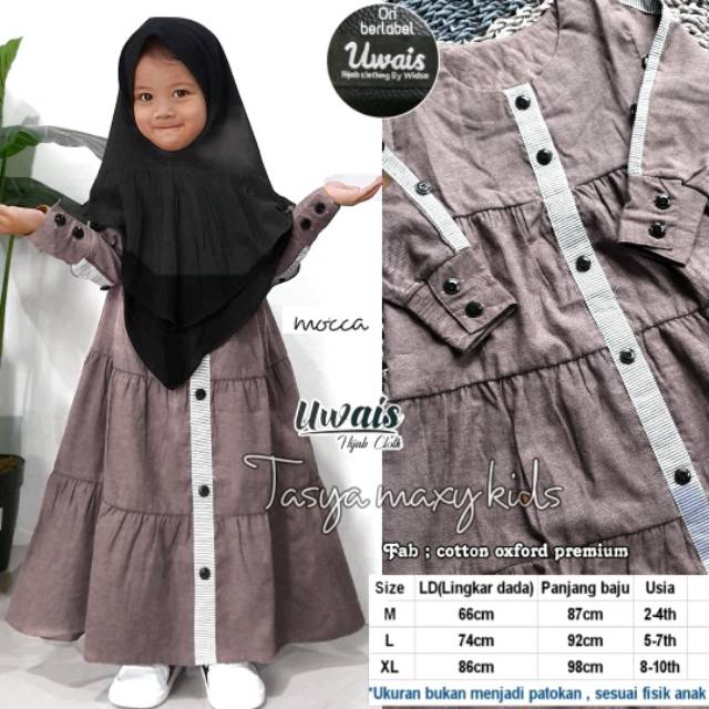 TASYA KIDS GAMIS ANAK CANTIKK ORI BY UWAIS (gamis only)